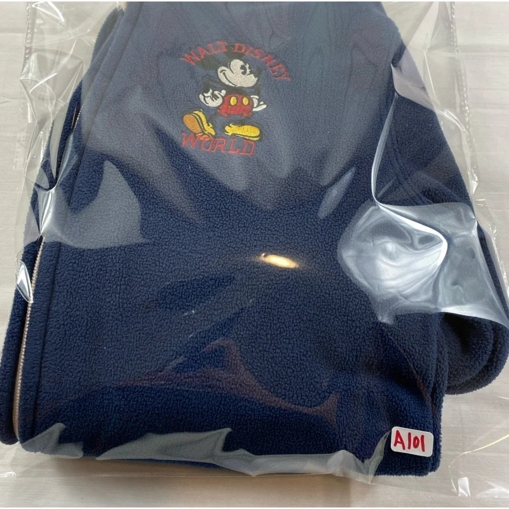 Disney Parks Mickey Mouse Fleece Collegiate Style‎ Embroidered Full-Zip Jacket M